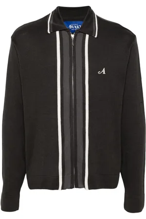 AWAKE NY Striped jersey cardigan