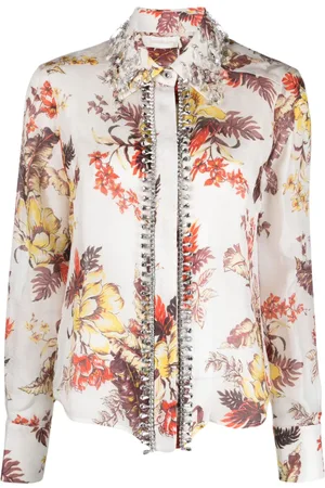 ZIMMERMANN Matchmaker Tropical crystal-embellished shirt