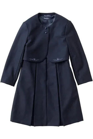Familiar Embroidered pleated wool dress