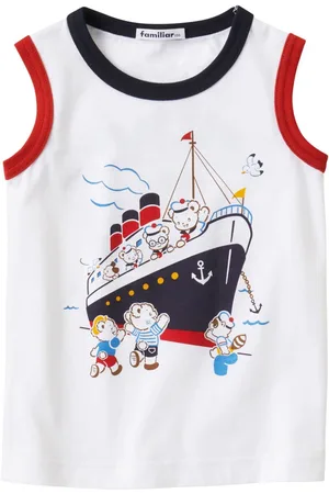 Familiar Graphic-print cotton vest
