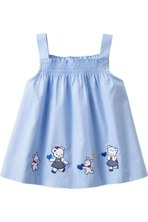Familiar Motif-embroidered cotton dress