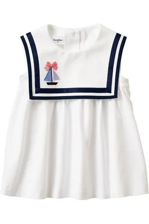 Familiar Motif-embroidered cotton blouse