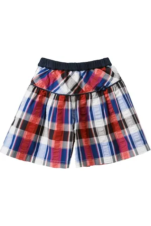 Familiar Checked wide-leg trousers