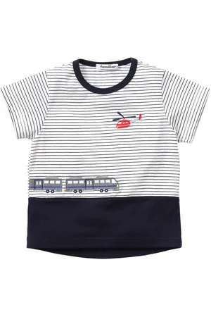 Familiar Striped cotton T-shirt