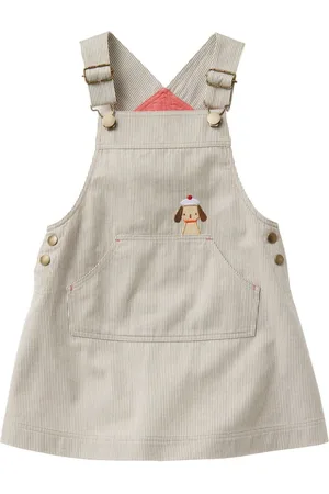 Familiar Striped pinafore miniskirt