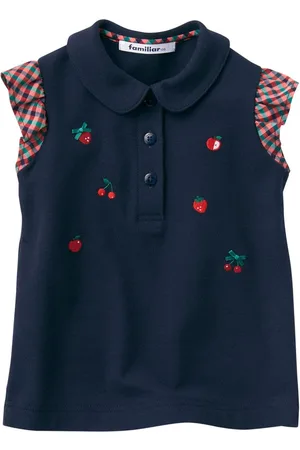Familiar Fruit-embroidered polo top