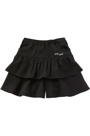 Familiar Ruffled cotton shorts