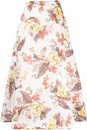 ZIMMERMANN Matchmaker floral-print A-line skirt