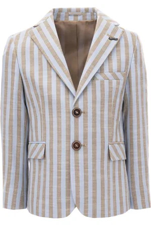 M. Moustache Striped single-breasted blazer