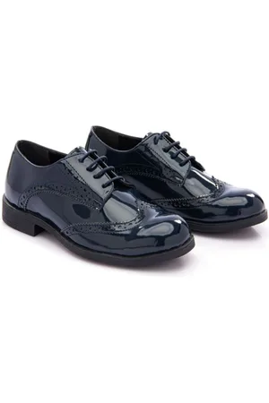M. Moustache Round-toe patent brogues