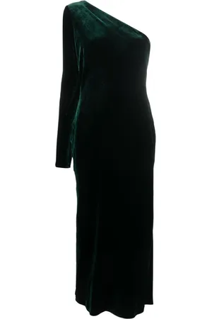 Ralph Lauren Lacee one-shoulder velvet dress
