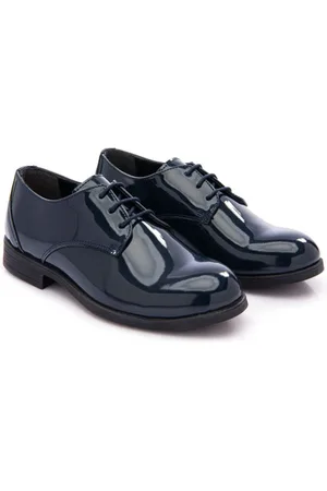 M. Moustache Round-toe patent oxford shoes