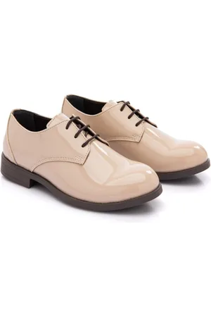 M. Moustache Round-toe patent oxford shoes