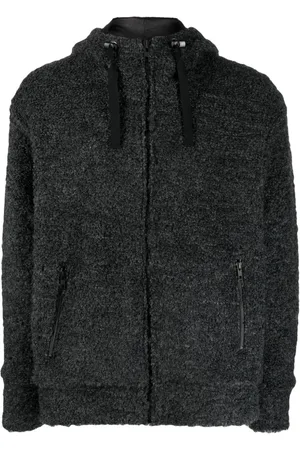 JUNYA WATANABE Textured drawstring zipped hoodie