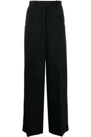 Viktor & Rolf Pressed-crease concealed-fastening tailored trousers