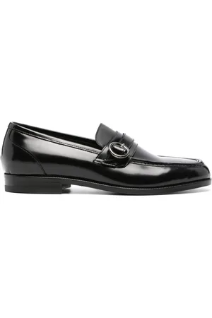 TAGLIATORE Buckled leather loafers