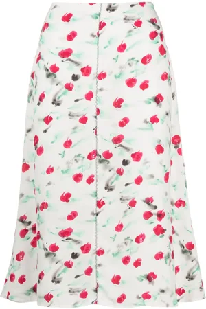 Marni Floral-print midi skirt