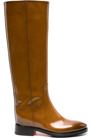 santoni Patent leather knee-high boots