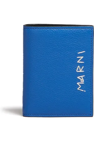 Marni Logo-embroidered bi-fold wallet