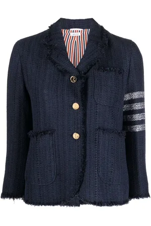 Thom Browne 4 Bar-stripe tweed jacket