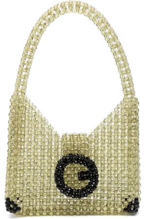 GERMANIER Bead-embellished two-tone shoulder bag