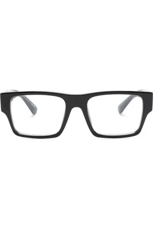 Prada Logo-print rectangle-frame glasses