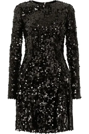 Dolce & Gabbana Sequin-embellished long-sleeve minidress