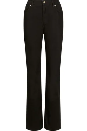 Dolce & Gabbana Logo-patch wide-leg jeans