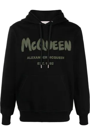 Alexander McQueen Graffiti logo-print cotton hoodie