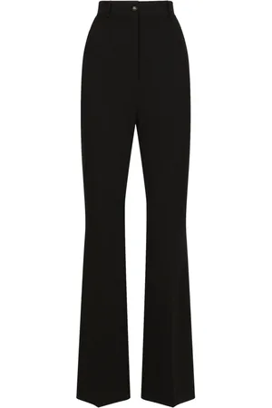 Dolce & Gabbana High-waisted pressed-crease flared trousers
