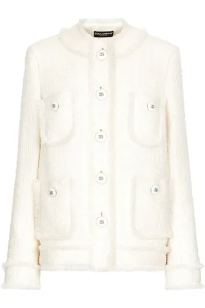 Dolce & Gabbana Round-neck tweed jacket