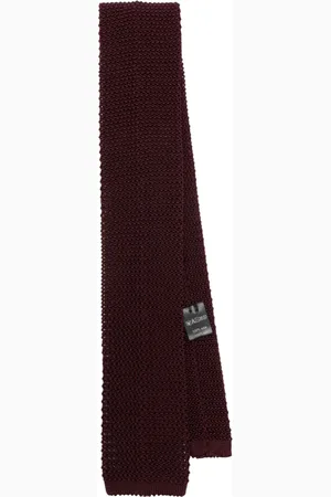 Fursac Square-tip knitted silk tie