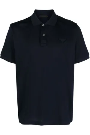 Prada Triangle-logo piqué polo shirt