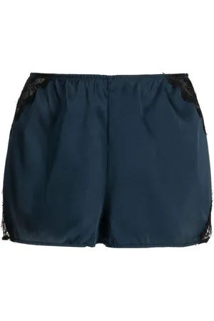 Kiki de Montparnasse Lace-panel silk pyjama shorts