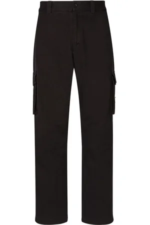 Dolce & Gabbana Logo-plaque mid-rise cargo trousers