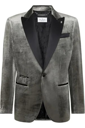 Philipp Plein Contrast-lapel velvet blazer