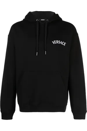 VERSACE Milano Stamp-embroidered cotton hoodie