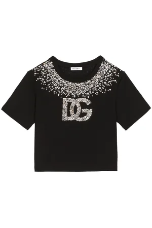 Dolce & Gabbana DG-rhinestone cotton T-shirt