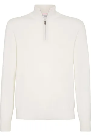 Brunello Cucinelli Funnel-neck cashmere polo shirt