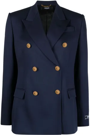 VERSACE Medusa Head-buttons wool blazer