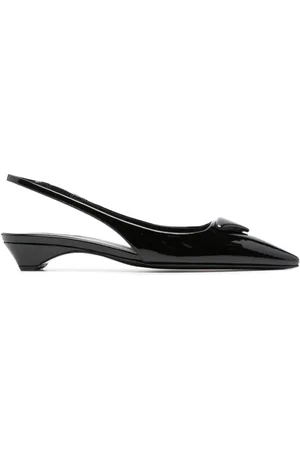 Prada Patent-leather slingback pumps