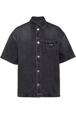 Prada Triangle-logo denim shirt