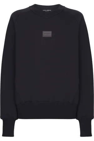 Dolce & Gabbana Logo-plaque cotton sweatshirt