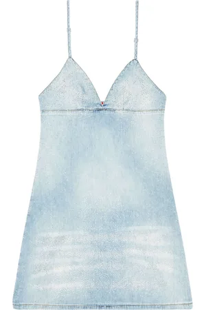 Diesel De-Ver-S rhinestone-embellished denim minidress