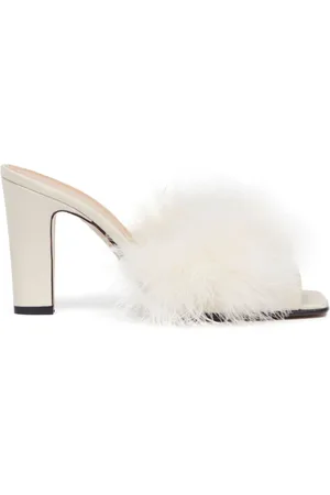 Maison Margiela 90mm Feather satin sandals