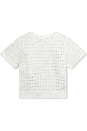 Chloé Lamé open-knit T-shirt