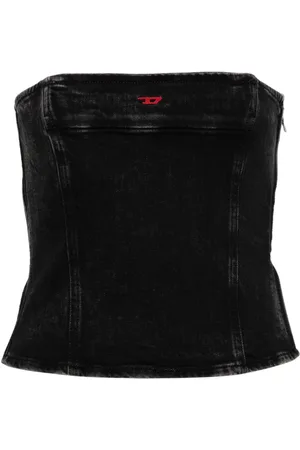 Diesel Strapless denim crop top