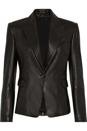 Brunello Cucinelli Single-breasted leather blazer