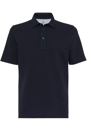 Brunello Cucinelli Button-fastening linen polo shirt