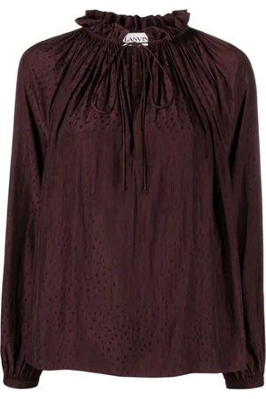 Lanvin Ruffle-detailed flared blouse